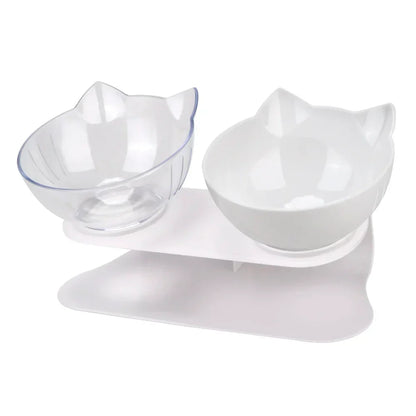 Ergonomic Double Pet Bowl Set – Non-Slip, Raised Stand for Dogs & Cats