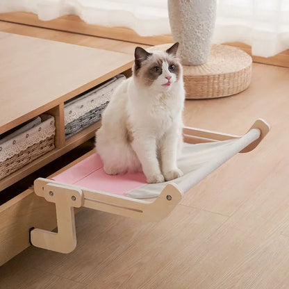 Cozy Cat Hammock – Wooden Hanging Bed