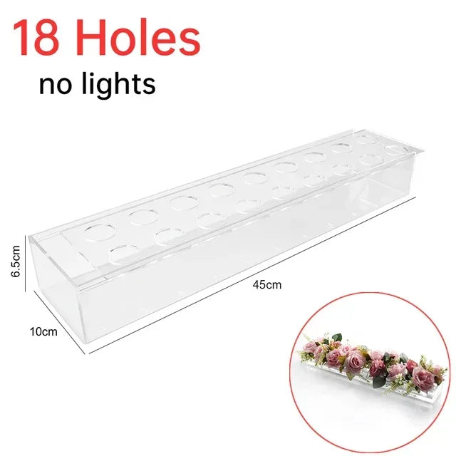 Transparent Flower Vase – Elegant Centerpiece for Dining or Events