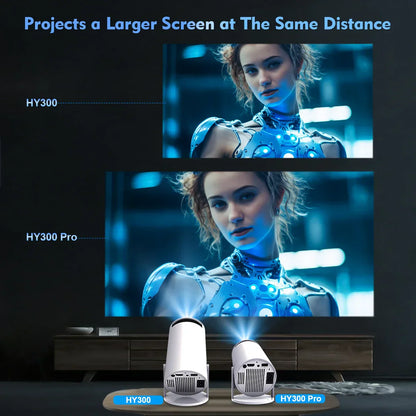 4K Android Projector – HY300 Pro with WiFi6, 260ANSI, BT5.0, and Home Theater Quality