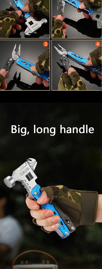 All-in-One Emergency Tool – Hammer, Pliers, Wrench & More in One