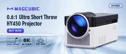 4K Android Projector – HY300 Pro with WiFi6, 260ANSI, BT5.0, and Home Theater Quality