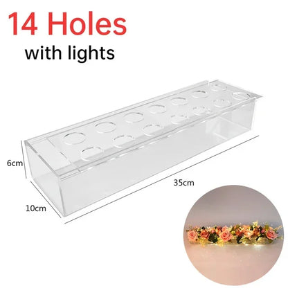 Transparent Flower Vase – Elegant Centerpiece for Dining or Events