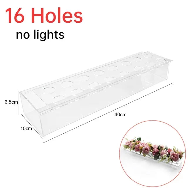 Transparent Flower Vase – Elegant Centerpiece for Dining or Events