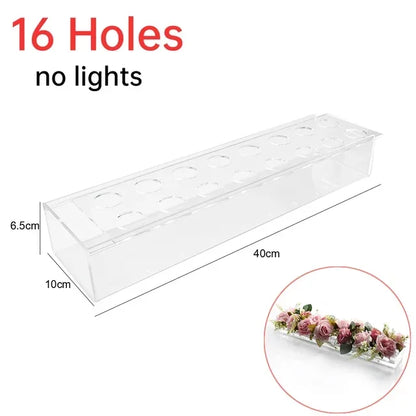 Transparent Flower Vase – Elegant Centerpiece for Dining or Events