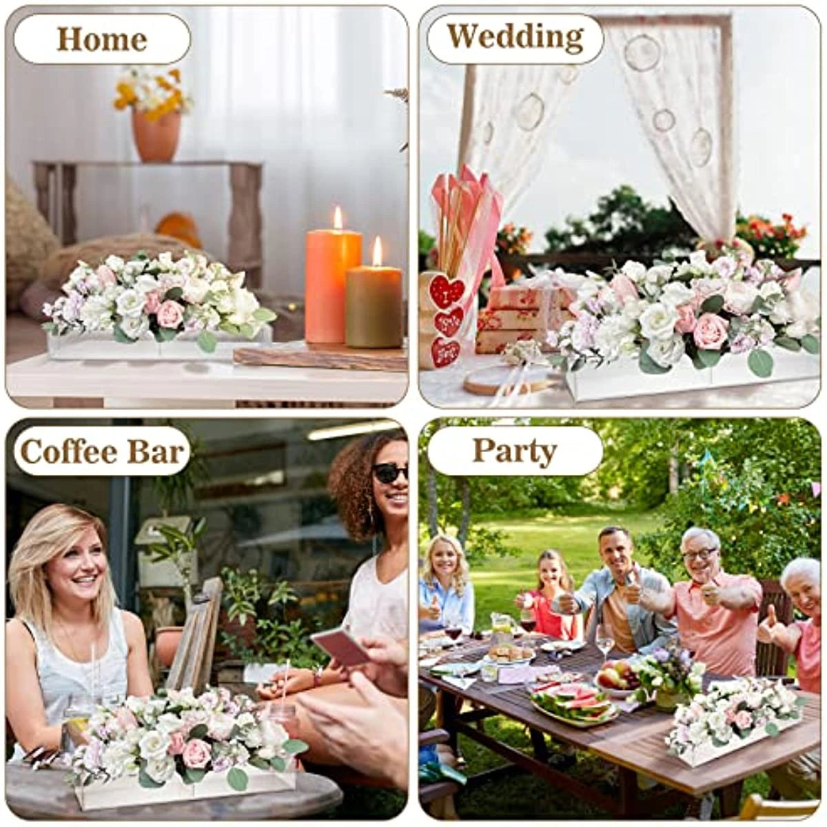 Transparent Flower Vase – Elegant Centerpiece for Dining or Events