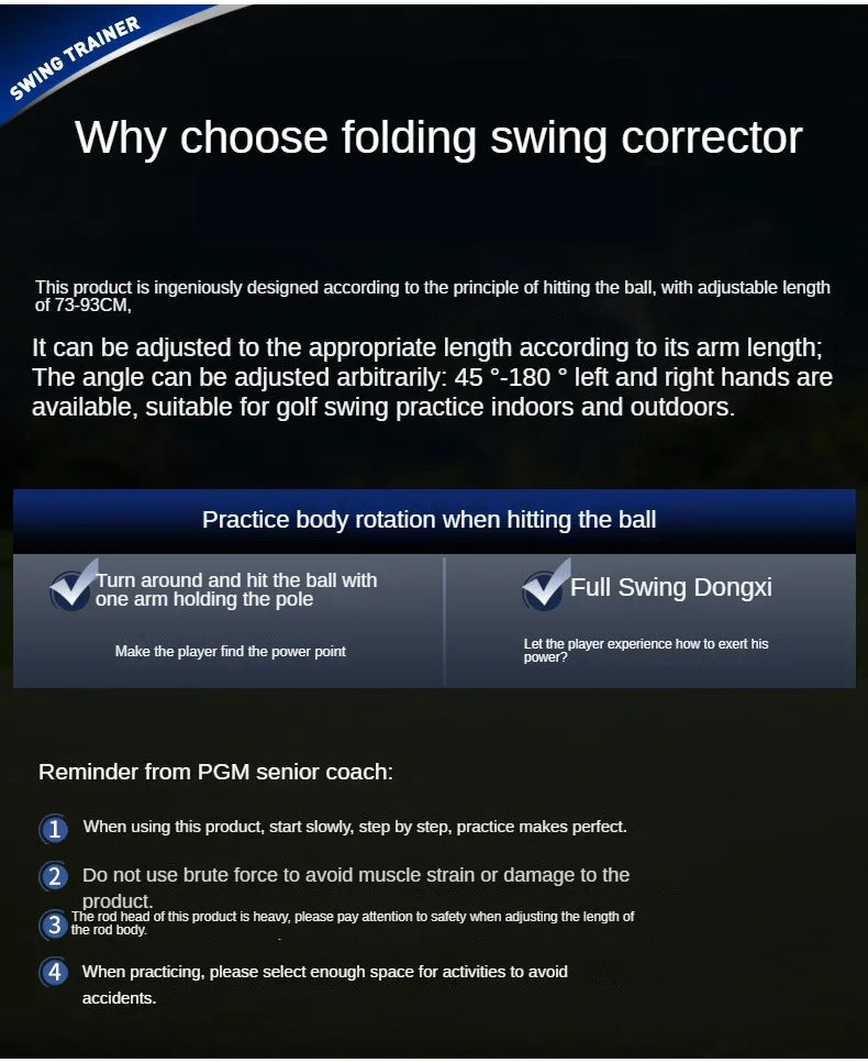 Golf Swing Alignment Trainer – Compact Practice Tool