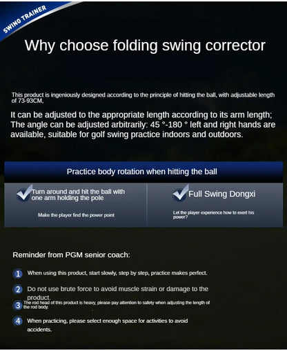 Golf Swing Alignment Trainer – Compact Practice Tool