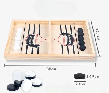 Fast Sling Puck Game – Wooden Table Battle for Kids & Parents