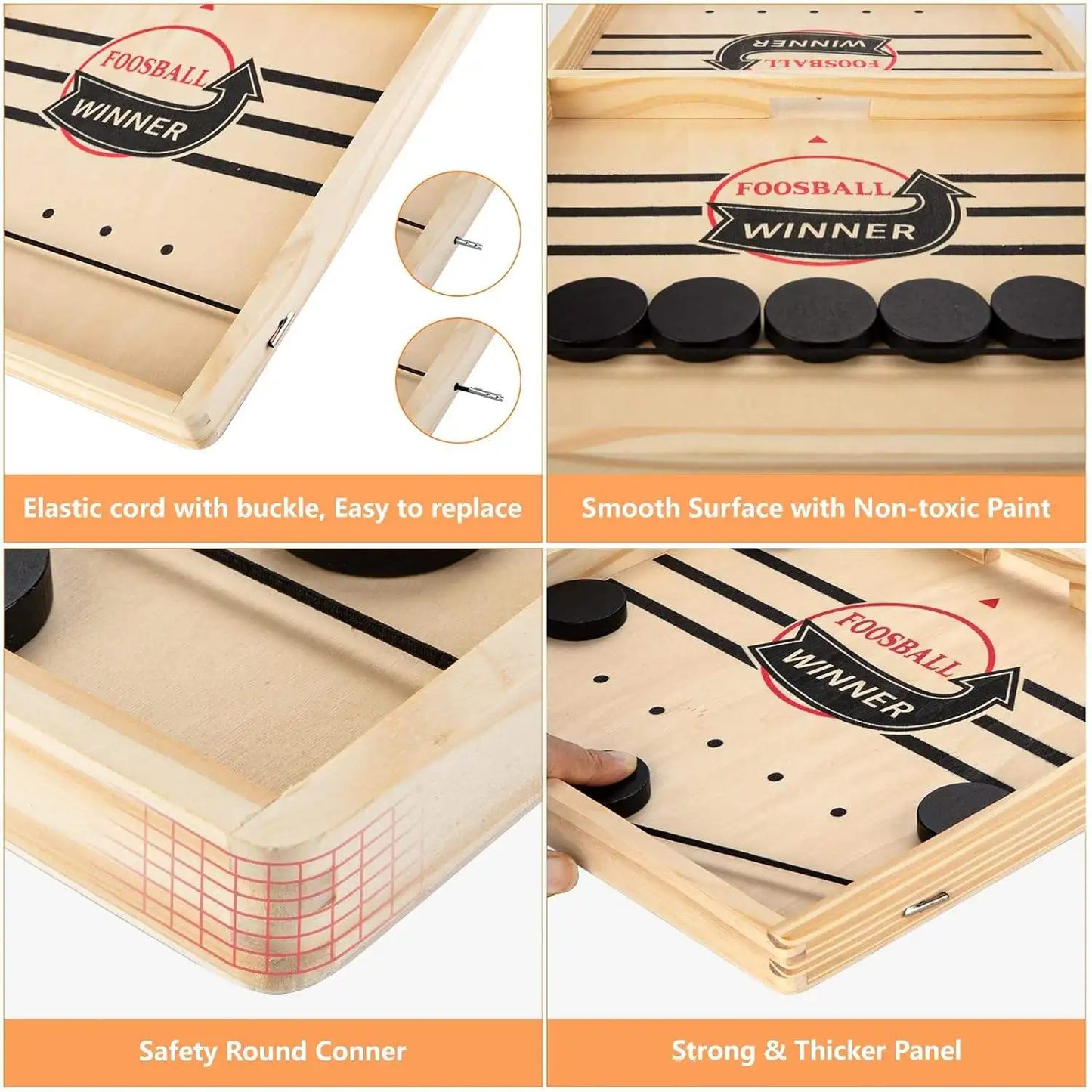 Fast Sling Puck Game – Wooden Table Battle for Kids & Parents