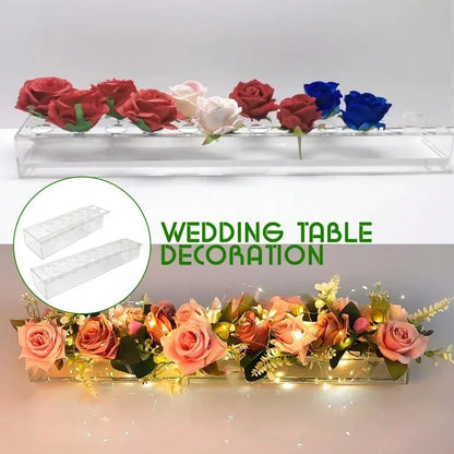 Transparent Flower Vase – Elegant Centerpiece for Dining or Events
